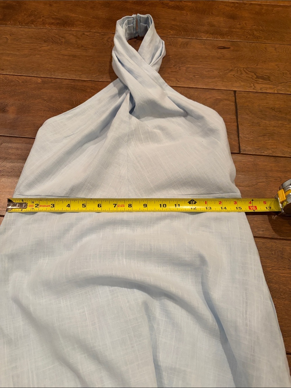 Light Blue Halter Maxi Dress - - Picture 7 of 15
